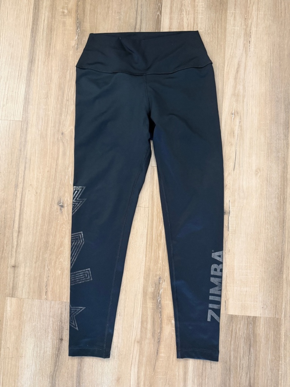 Zumba Black Logo Star Panel Leggings